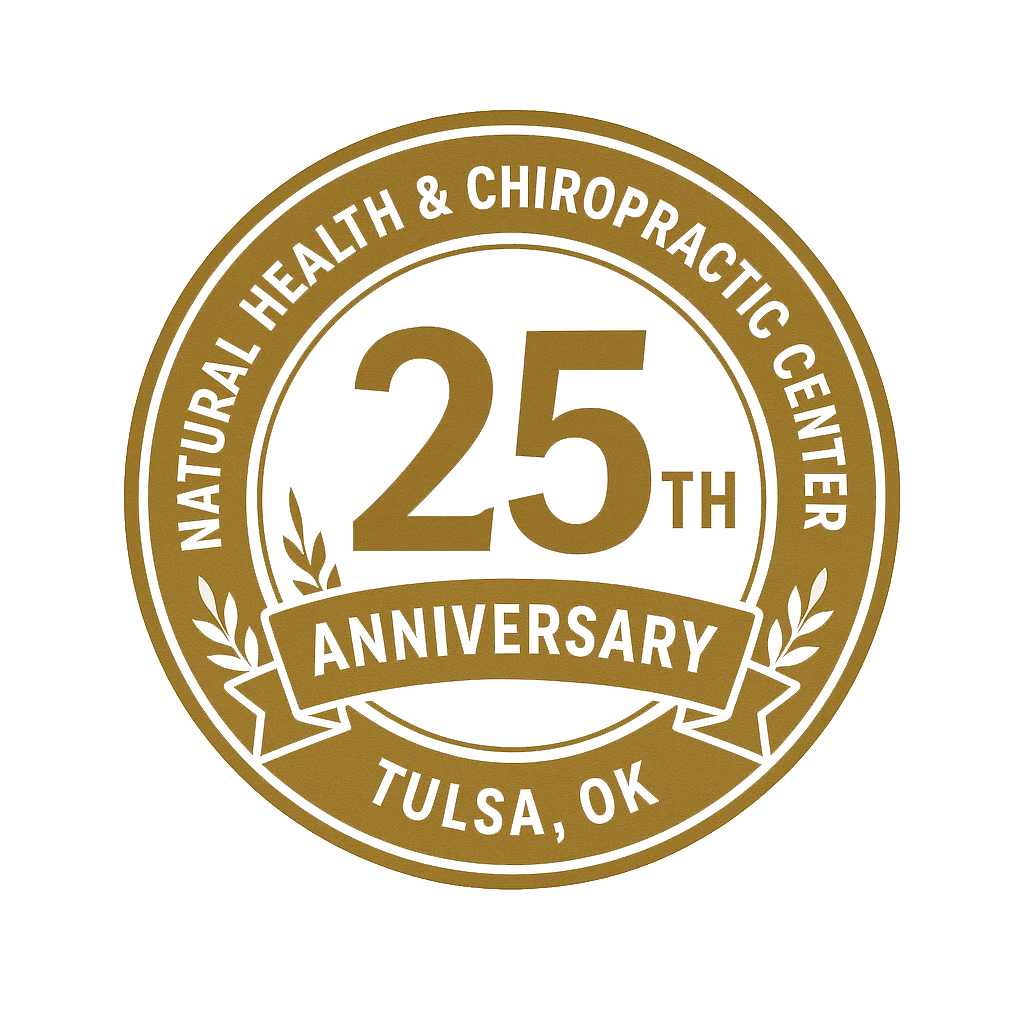 Chiropractic Tulas OK 25th Anniversay Emblem